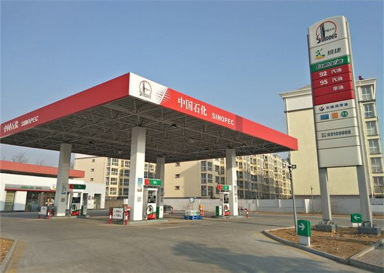 亳州加油站钢结构网架案例2